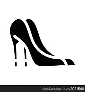 shoes for bride glyph icon vector. shoes for bride sign. isolated contour symbol black illustration. shoes for bride glyph icon vector illustration