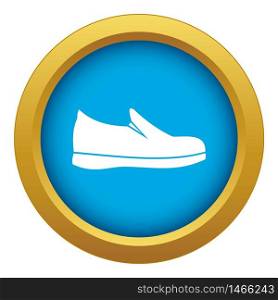 Shoes icon blue vector isolated on white background for any design. Shoes icon blue vector isolated