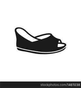 shoes icon, women shoes, footwear icon in trendy flat design