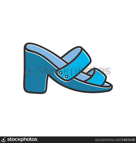 shoes icon, women shoes, footwear icon in trendy flat design