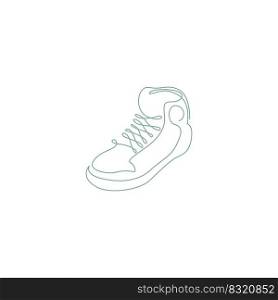 Shoes line art design illustration template