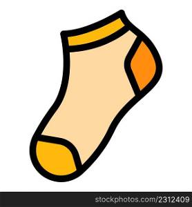 Shoes socks icon. Outline shoes socks vector icon color flat isolated. Shoes socks icon color outline vector
