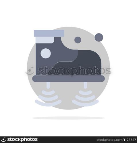 Shoes, Wifi, Service, Technology Abstract Circle Background Flat color Icon
