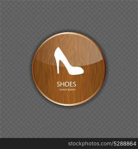 Shoes wood application icons