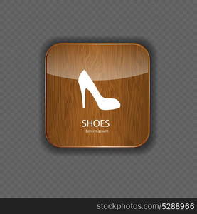 Shoes wood application icons