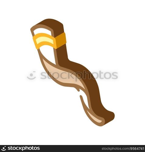 shofar horn jewish isometric icon vector. shofar horn jewish sign. isolated symbol illustration. shofar horn jewish isometric icon vector illustration