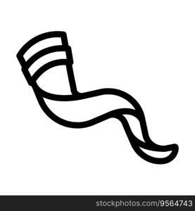 shofar horn jewish line icon vector. shofar horn jewish sign. isolated contour symbol black illustration. shofar horn jewish line icon vector illustration