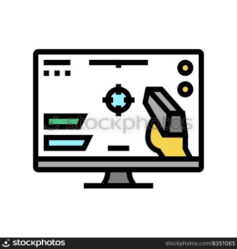 shooter video game color icon vector. shooter video game sign. isolated symbol illustration. shooter video game color icon vector illustration