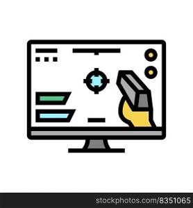 shooter video game color icon vector. shooter video game sign. isolated symbol illustration. shooter video game color icon vector illustration