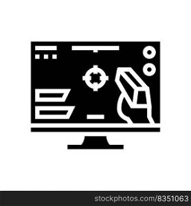 shooter video game glyph icon vector. shooter video game sign. isolated symbol illustration. shooter video game glyph icon vector illustration