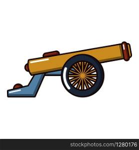 Shooting gun icon. Cartoon illustration of shooting gun vector icon for web.. Shooting gun icon, cartoon style.