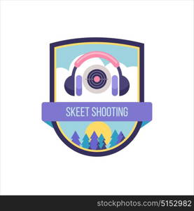 Shooting Skeet. Vector logo of the sport club.
