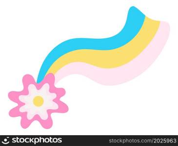 Shooting star falling. Magic comet. Cute dream sky element isolated on white background. Shooting star falling. Magic comet. Cute dream sky element
