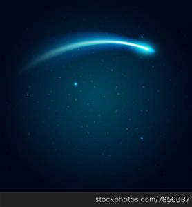 Shooting star vector illustration with space for you text