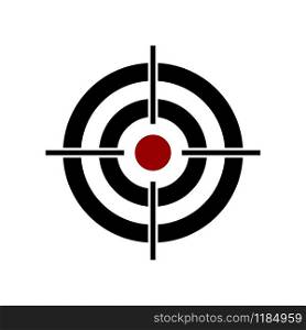 Shooting target vector icon isolated on white background. Shooting target vector icon isolated on white