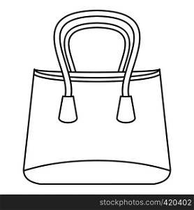 Shop bag icon. Outline illustration of shop bag vector icon for web. Shop bag icon, outline style