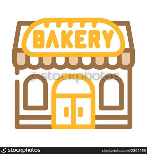 shop bakery color icon vector. shop bakery sign. isolated symbol illustration. shop bakery color icon vector illustration