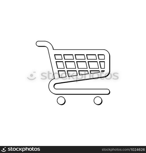 shop basket shopping icon in flat, vector illustration. shop basket shopping icon in flat, vector