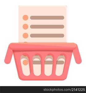 Shop basket wishlist icon cartoon vector. Online order. Cart organization. Shop basket wishlist icon cartoon vector. Online order