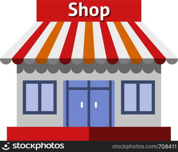 Shop building icon . Vector illustration.