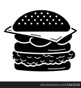 Shop burger icon. Simple illustration of shop burger vector icon for web design isolated on white background. Shop burger icon, simple style