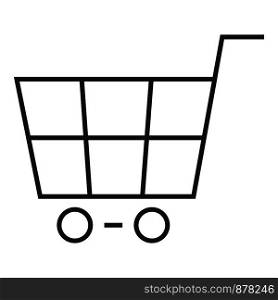 Shop cart icon. Outline shop cart vector icon for web design isolated on white background. Shop cart icon, outline style