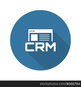 Shop CRM System Icon. Flat Design.. Shop CRM System Icon. Business and Finance. Isolated Illustration.
