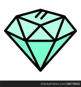 Shop diamond icon outline vector. Gold bride. Shiny woman. Shop diamond icon outline vector. Gold bride