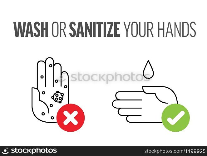 Shop entrance prevention instruction poster template - wash or sanitize your hands flyer or poster. Shop entrance prevention instruction poster template