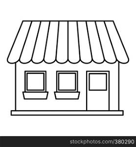 Shop icon. Outline illustration of shop vector icon for web. Shop icon, outline style