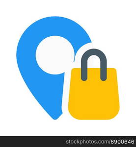 shop location, icon on isolated background