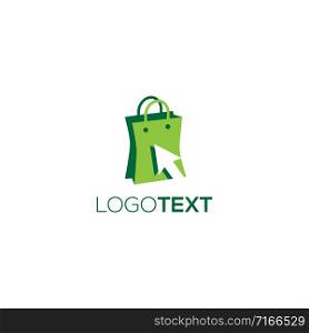 Shop logo. Online shop logo. shop bag.