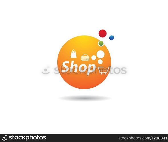 Shop logo template vector icon illustration design