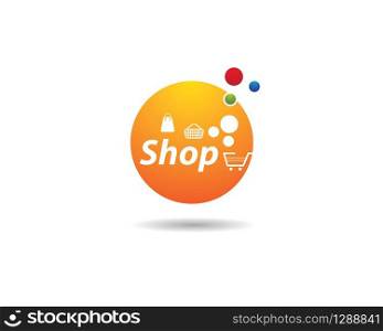 Shop logo template vector icon illustration design
