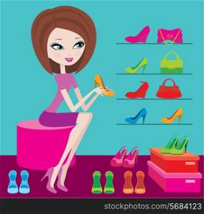 Shop of female footwear