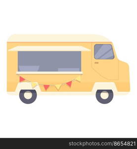 Shop truck icon cartoon vector. Street food. People snack. Shop truck icon cartoon vector. Street food