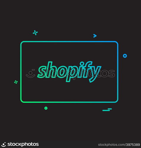 Shopify icon design vector