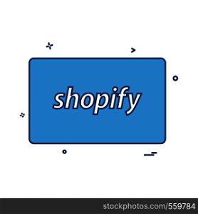 Shopify icon design vector