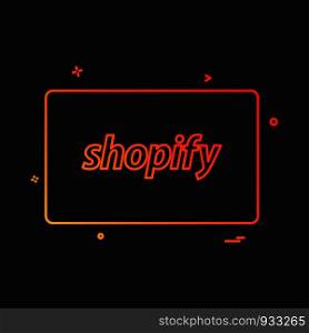 Shopify icon design vector