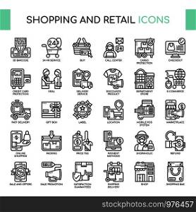 Shopping and Retail , Thin Line and Pixel Perfect Icons