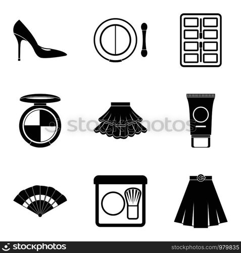 Shopping area icons set. Simple set of 9 shopping area vector icons for web isolated on white background. Shopping area icons set, simple style