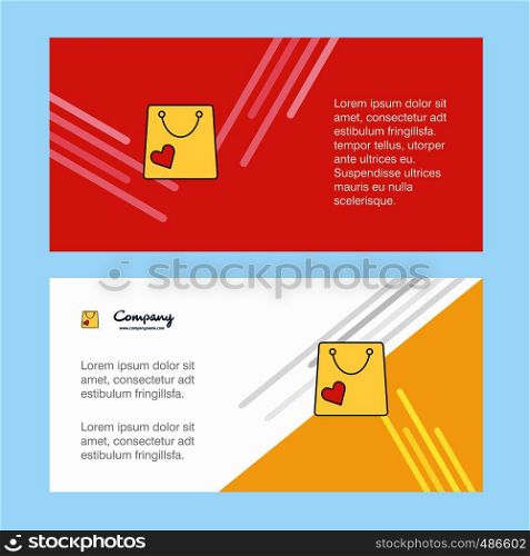 Shopping bag abstract corporate business banner template, horizontal advertising business banner.