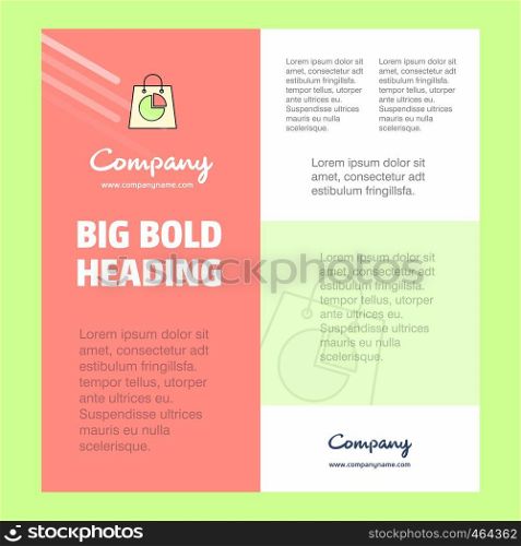 Shopping bag Business Company Poster Template. with place for text and images. vector background