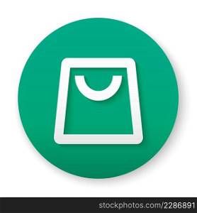 shopping bag circle 3d icon