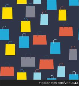 Shopping Bag Design Seamless Pattern Background. Vector Illustration EPS10. Shopping Bag Design Seamless Pattern Background. Vector Illustration