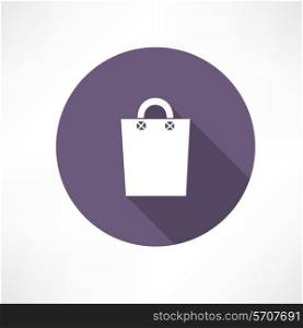 Shopping bag Flat modern style vector illustration