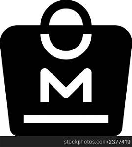 shopping bag glyph for decoration, map, symbol,etc.