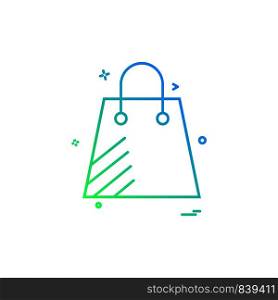 Shopping bag icon design vector