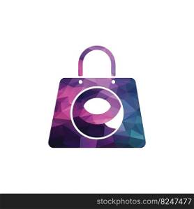 Shopping bag icon for online shop business logo. 