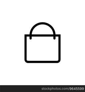 Shopping bag icon isolated for graphic and web Vector Image